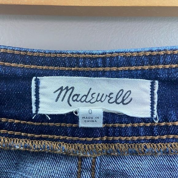Madewell Blue Dark-Wash A-Line Jean Denim Skirt Size 0 - Picture 3 of 4